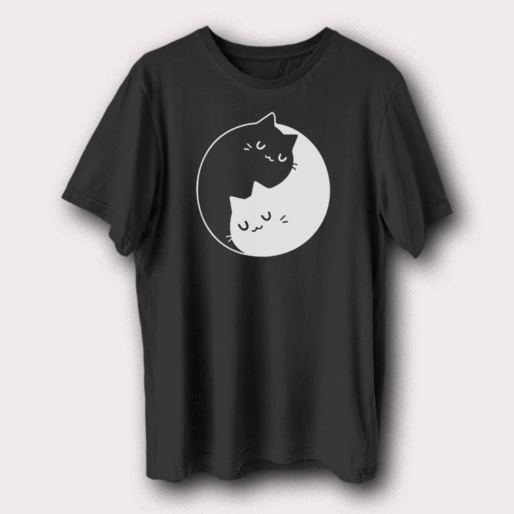 Yin Yang Symbol Cats Pet Animal Men's T-Shirt