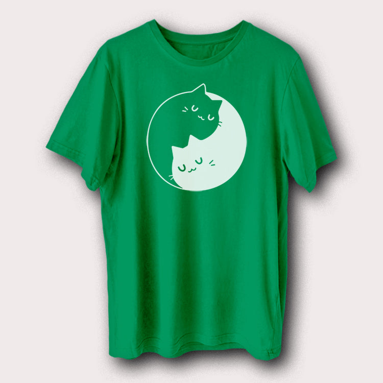 Yin Yang Symbol Cats Pet Animal Men's T-Shirt