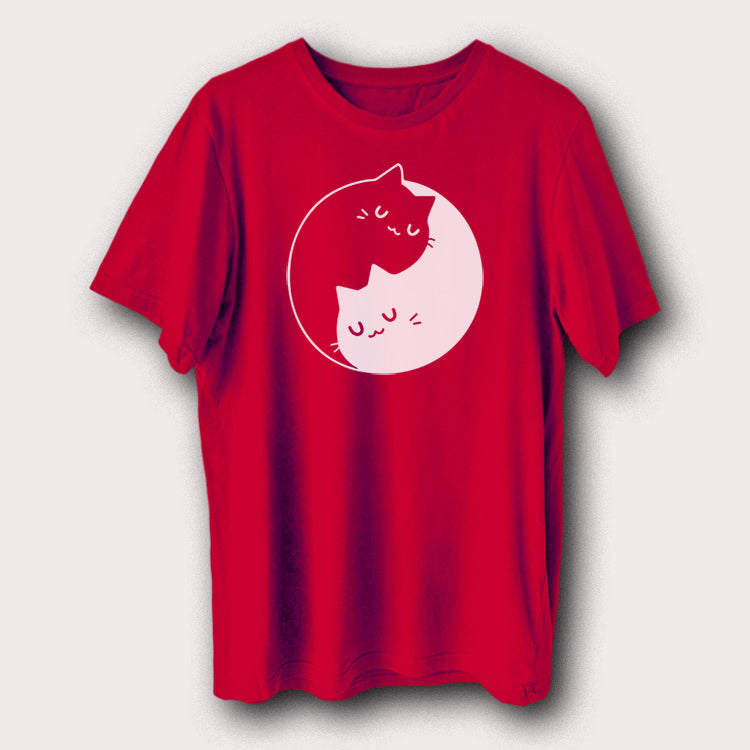 Yin Yang Symbol Cats Pet Animal Men's T-Shirt