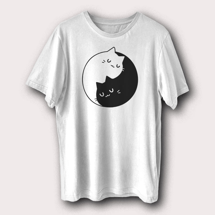 Yin Yang Symbol Cats Pet Animal Men's T-Shirt