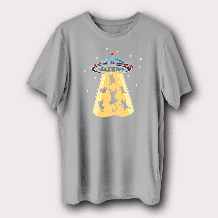 UFO Cats Aliens Funny Pet Animal Men's T-Shirt