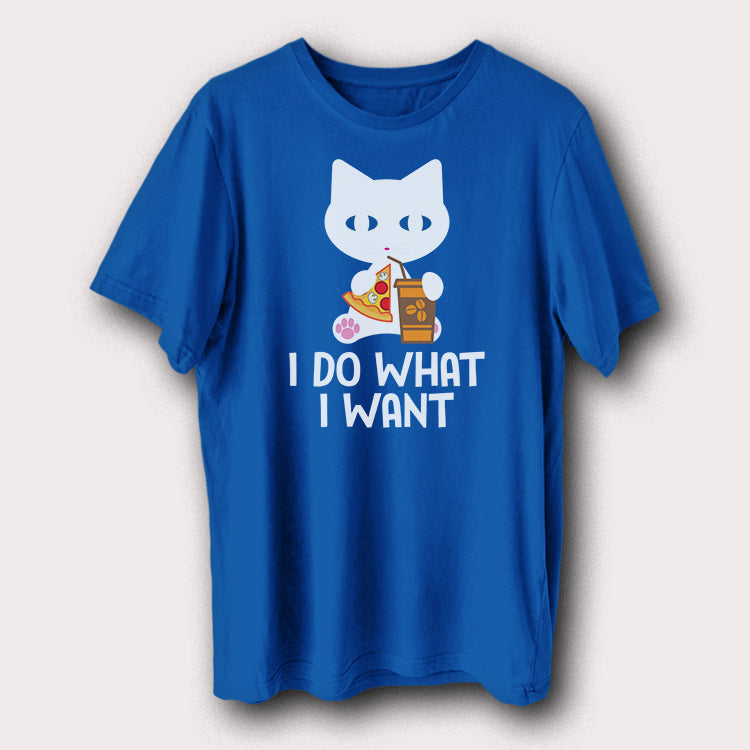 I Do What I Want Motivational Quote Pet Cat Men's T-Shirt