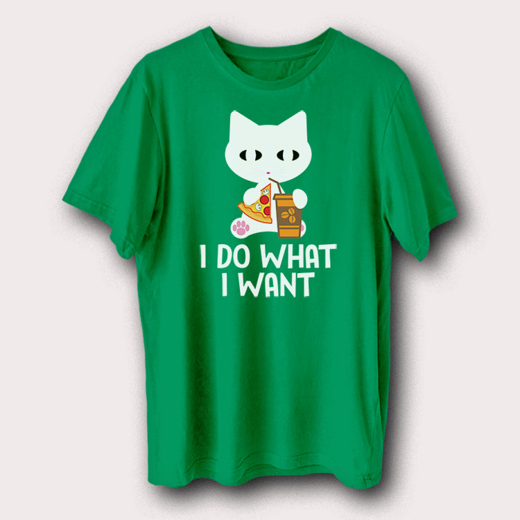 I Do What I Want Motivational Quote Pet Cat Men's T-Shirt