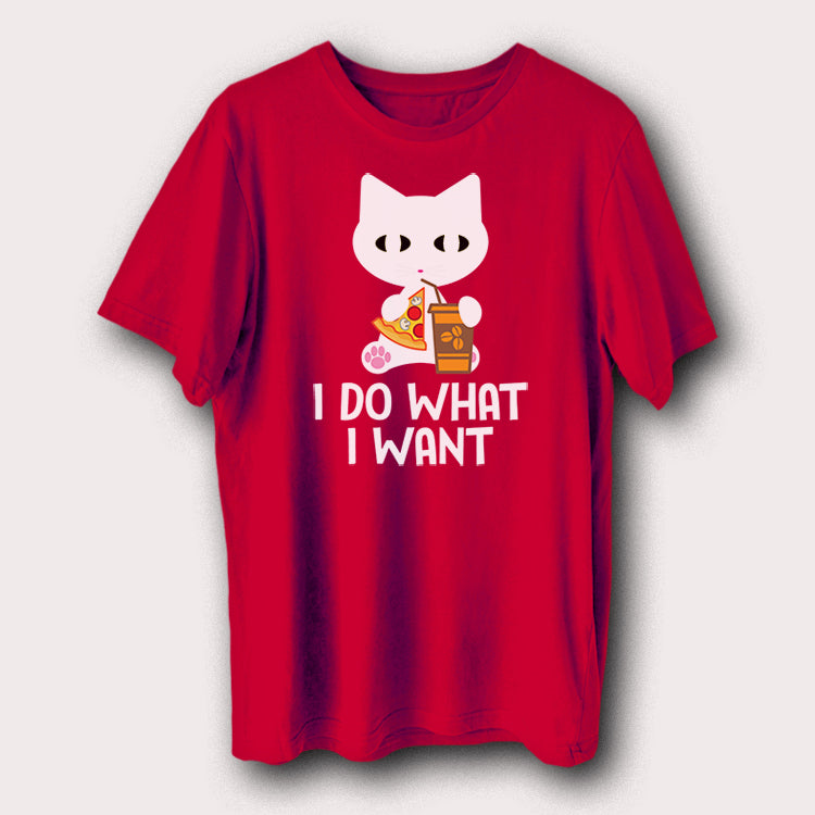I Do What I Want Motivational Quote Pet Cat Men's T-Shirt