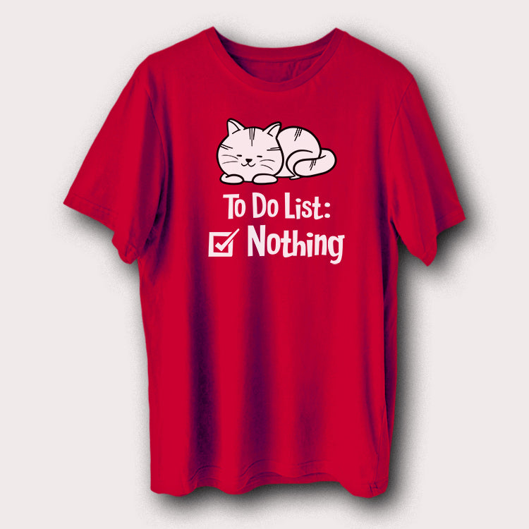 To Do List: Nothing Lazy Cat Pet Animal Men's T-Shirt