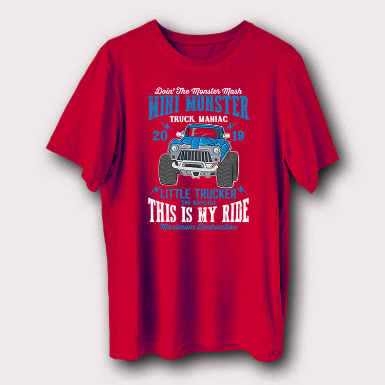 Mini Monster Truck Maniac 2019 This Is My Ride Men's T-Shirt