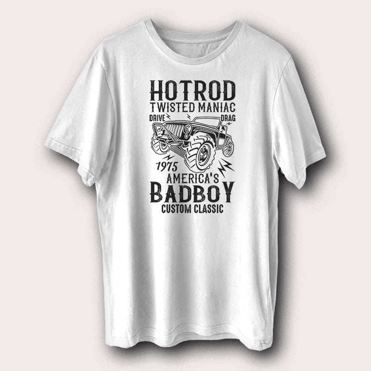Hotrod Twisted Maniac 1975 America's Badboy Jeep Men's T-Shirt