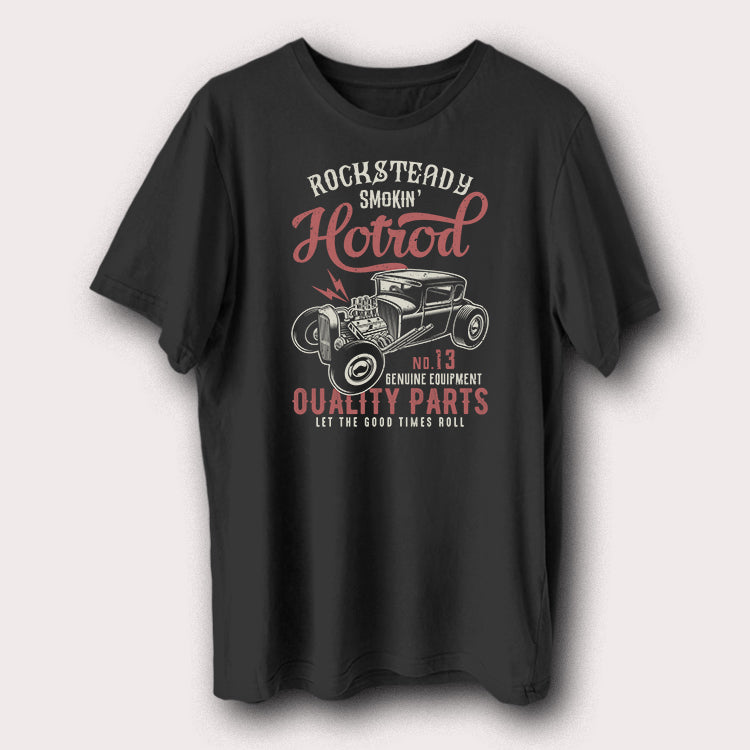 Rocksteady Smokin Hotrod Quality Parts Classic Car Men's T-Shirt