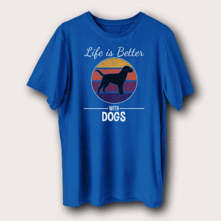 Life Is Better With Dogs Pet Animal Men's T-Shirt