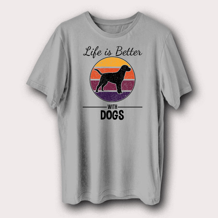 Life Is Better With Dogs Pet Animal Men's T-Shirt