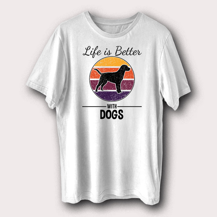 Life Is Better With Dogs Pet Animal Men's T-Shirt