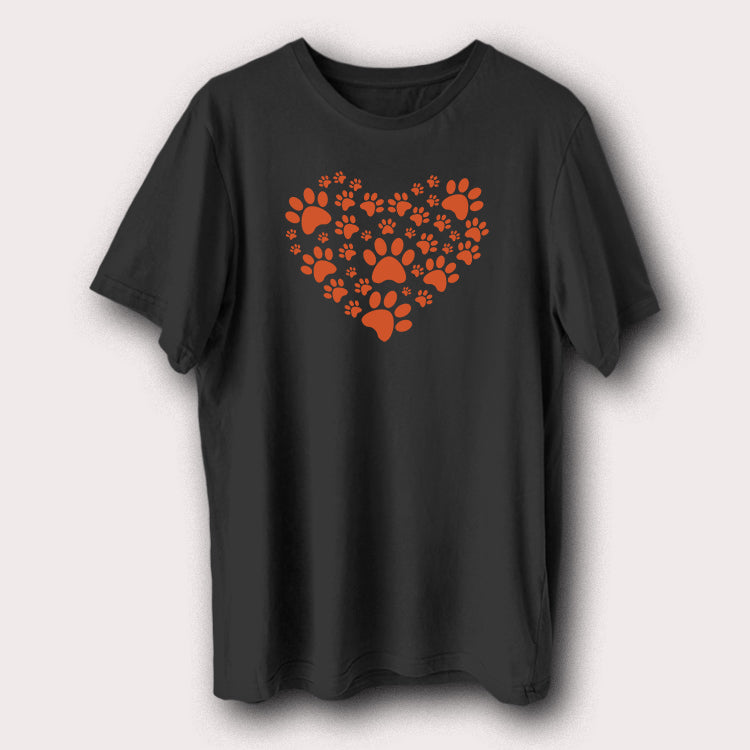Puppy Kitten Paw Heart Pet Animal Men's T-Shirt