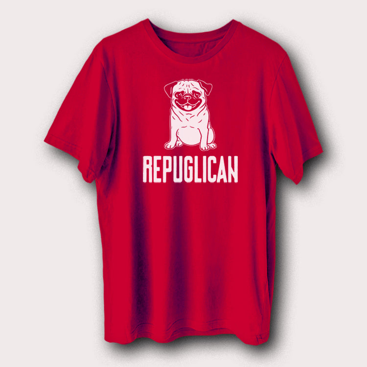 Repuglican Pug Dog Funny Pet Animal Men's T-Shirt