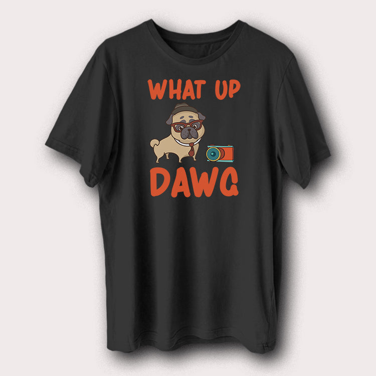 What Up Dawg Puppy Dog Funny Pet Animal Men's T-Shirt