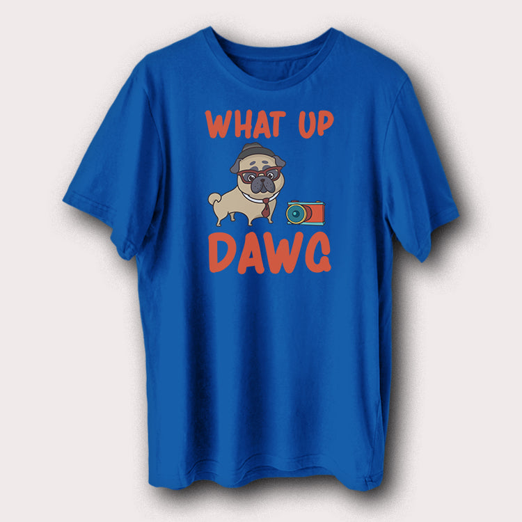 What Up Dawg Puppy Dog Funny Pet Animal Men's T-Shirt