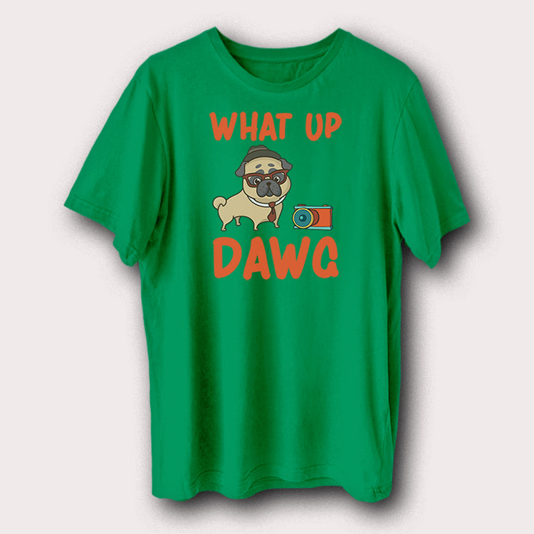 What Up Dawg Puppy Dog Funny Pet Animal Men's T-Shirt