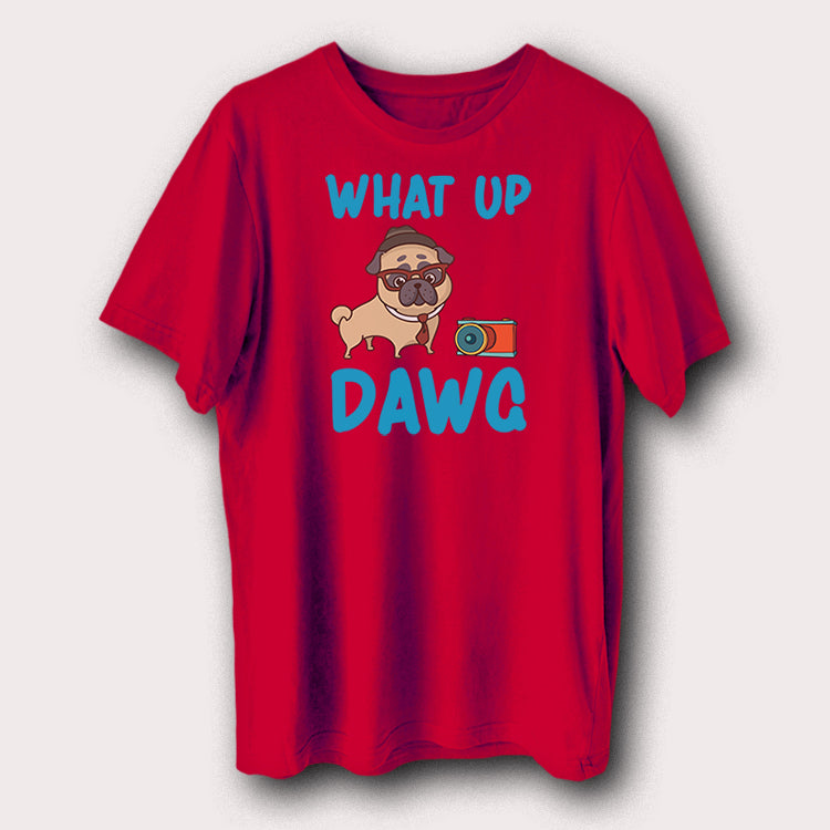 What Up Dawg Puppy Dog Funny Pet Animal Men's T-Shirt