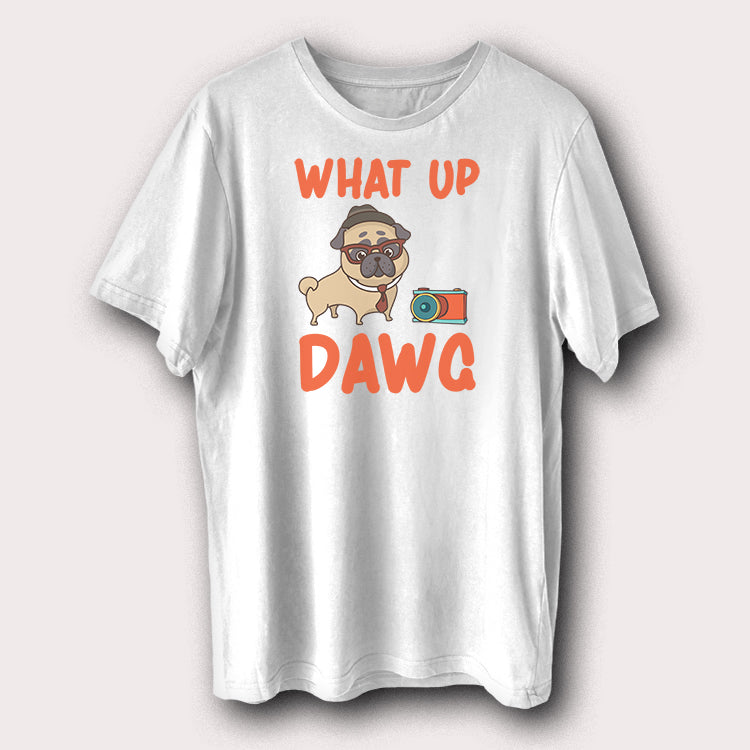 What Up Dawg Puppy Dog Funny Pet Animal Men's T-Shirt