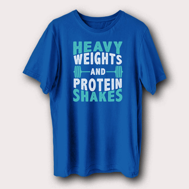 Heavy Weights And Protein Shakes Gym Bodybuilding Men's T-Shirt