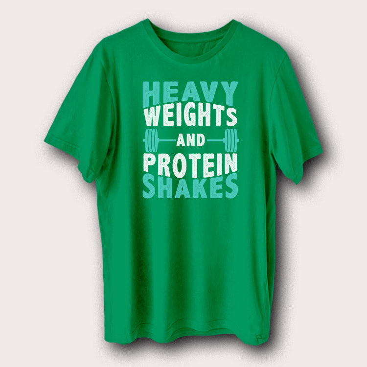 Heavy Weights And Protein Shakes Gym Bodybuilding Men's T-Shirt