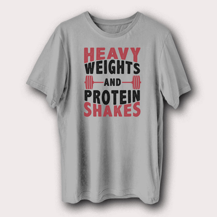 Heavy Weights And Protein Shakes Gym Bodybuilding Men's T-Shirt