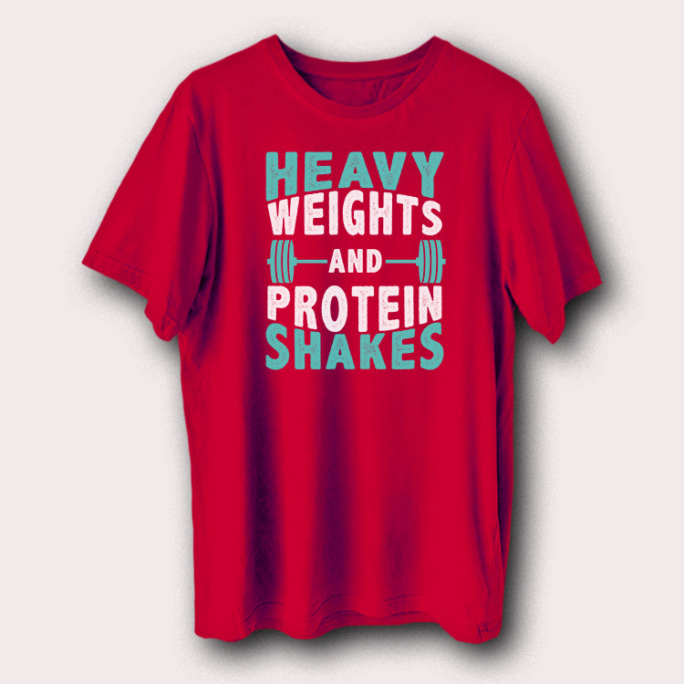 Heavy Weights And Protein Shakes Gym Bodybuilding Men's T-Shirt