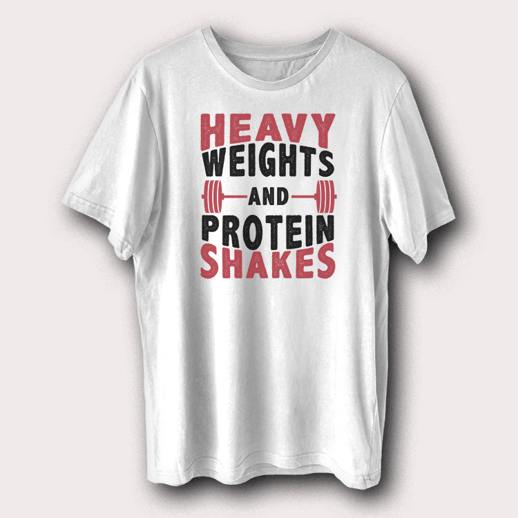 Heavy Weights And Protein Shakes Gym Bodybuilding Men's T-Shirt