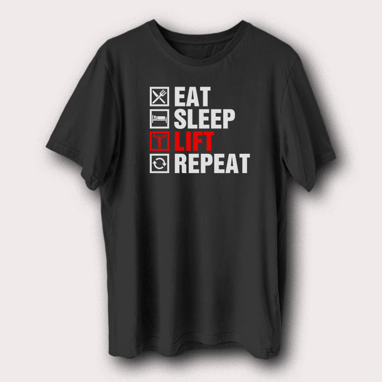 Eat Sleep Lift Repeat Gym Bodybuilding Men's T-Shirt