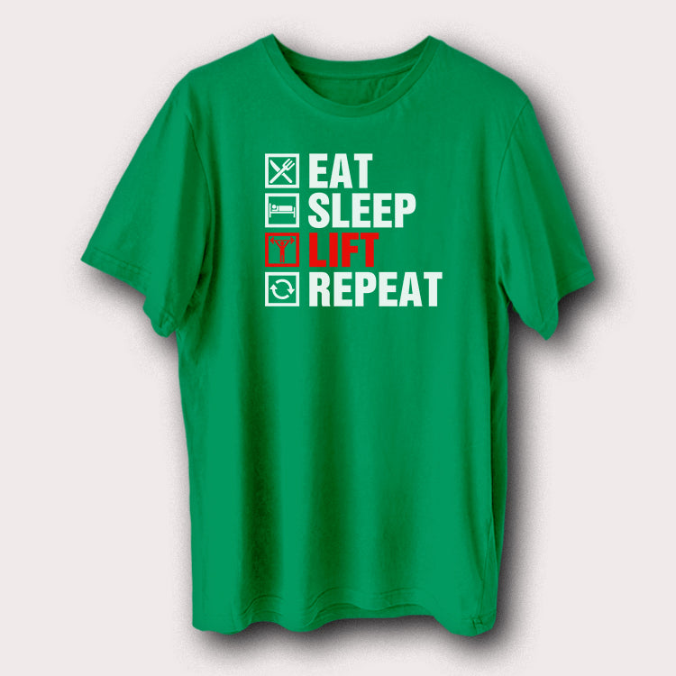 Eat Sleep Lift Repeat Gym Bodybuilding Men's T-Shirt