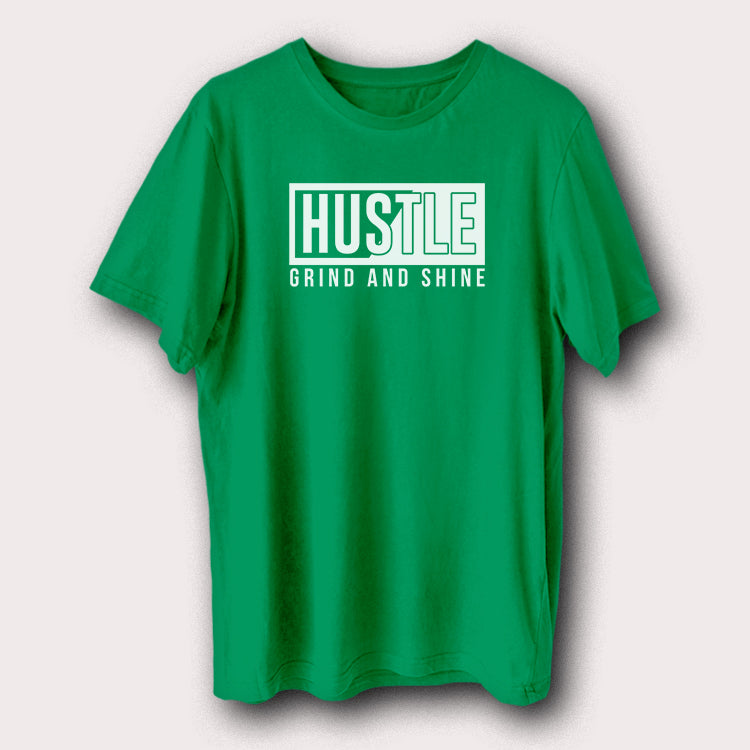 Hustle Grind And Shine Motivational Quote Men's T-Shirt