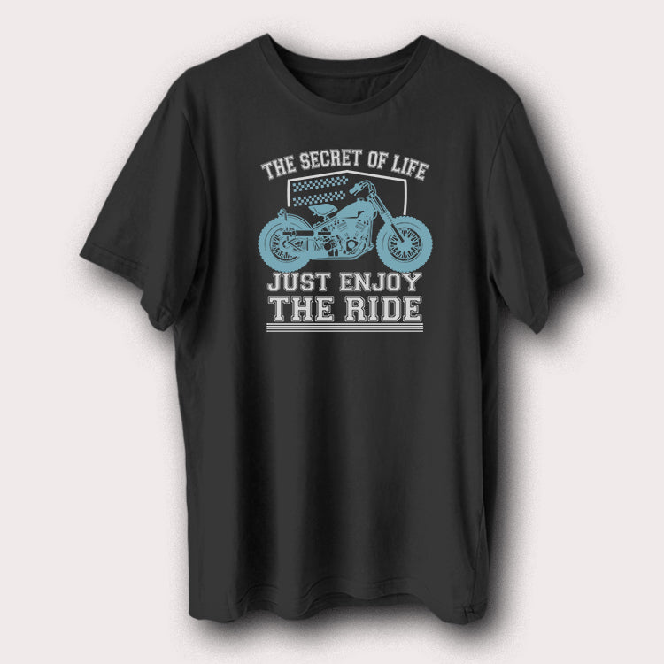 The Secret Of Life Just Enjoy The Ride Motorcycle Biker Men's T-Shirt