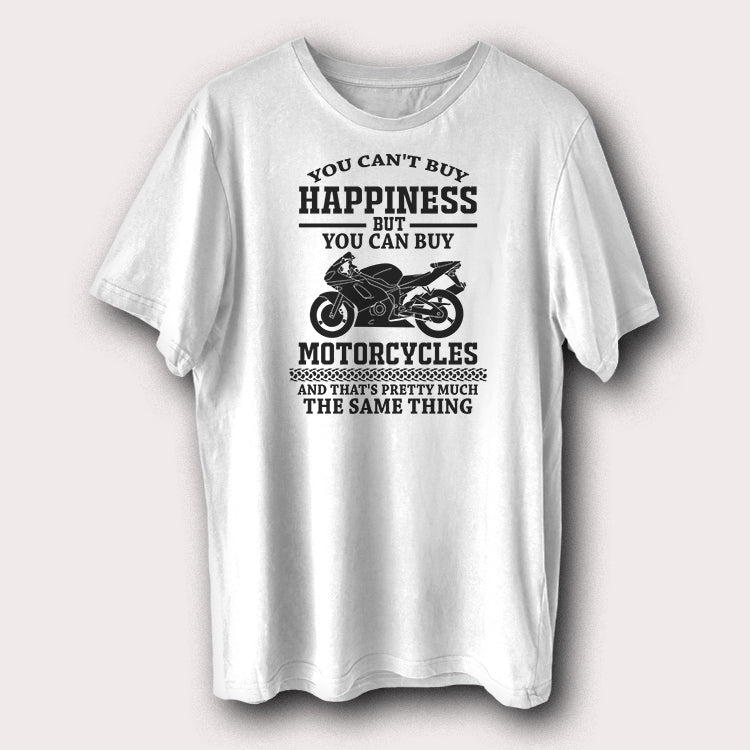 You Can't Buy Happiness But You Can Buy Motorcycles Biker Men's T-Shirt