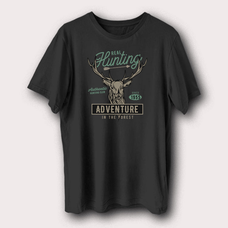 Real Hunting Adventure Since 1955 Hunting Hunters Men's T-Shirt
