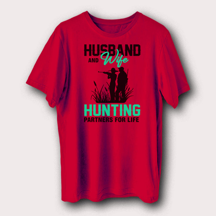Husband And Wife Hunting Partners For Life Couple Hunters Men's T-Shirt