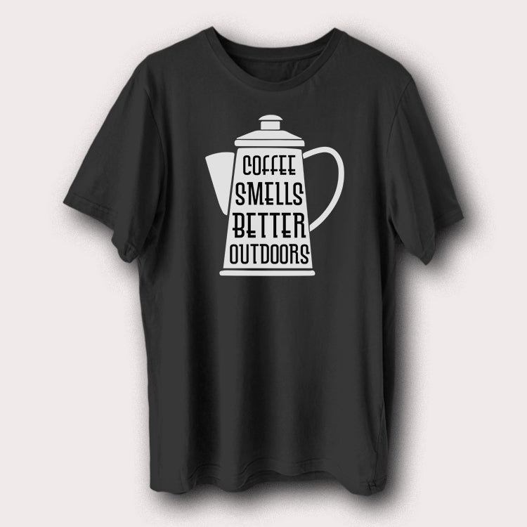 Coffee Smells Better Outdoors Coffee Lover Men's T-Shirt