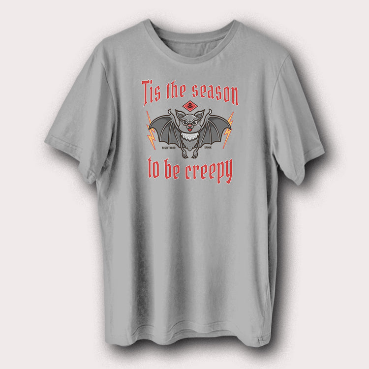 Tis The Season To Be Creepy Scary Bat Halloween Men's T-Shirt