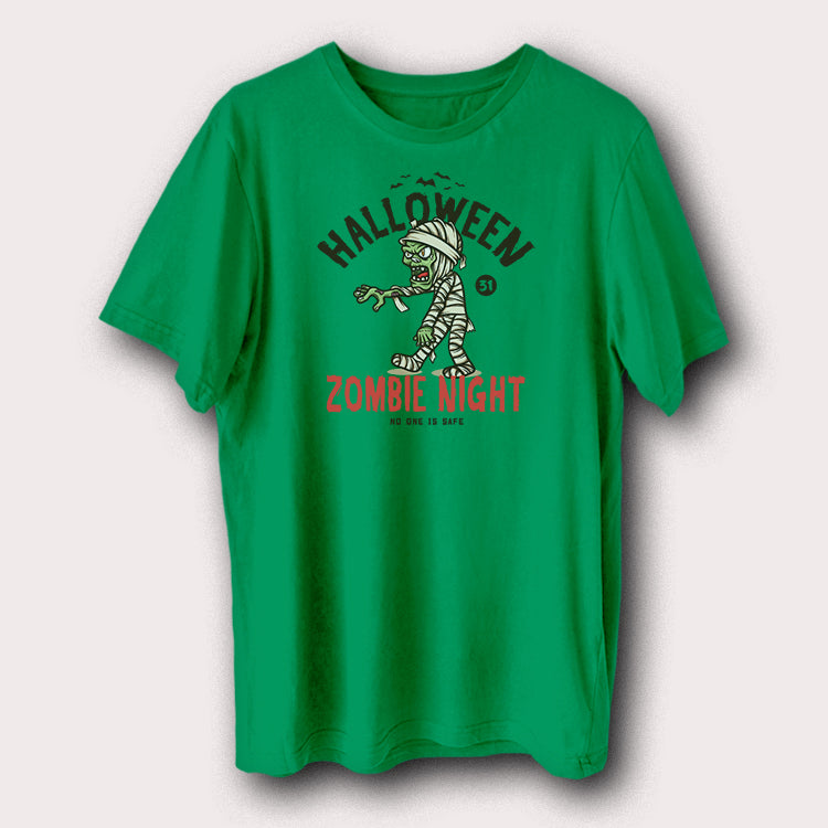 Halloween Zombie Night No One Is Safe Scary Halloween Men's T-Shirt