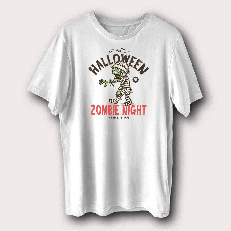 Halloween Zombie Night No One Is Safe Scary Halloween Men's T-Shirt