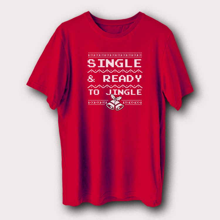 Single & Ready To Jingle Funny Christmas Xmas Santa Claus Men's T-Shirt