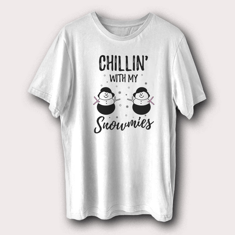 Chillin With My Snowmies Christmas Xmas Santa Claus Men's T-Shirt