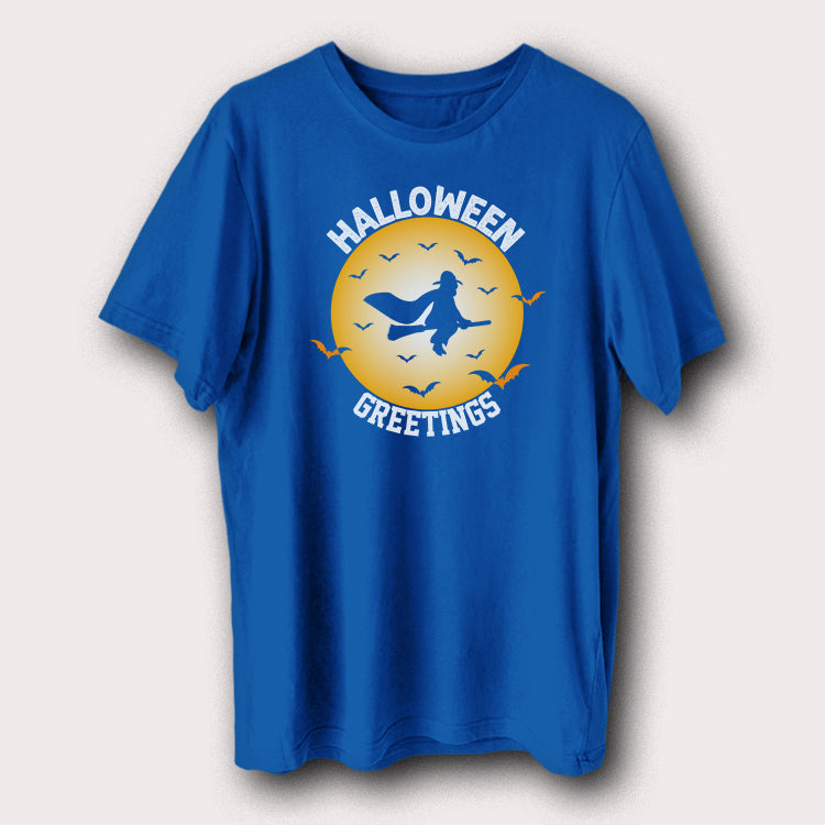Halloween Greetings Scary Moon & Bats Halloween Day Men's T-Shirt