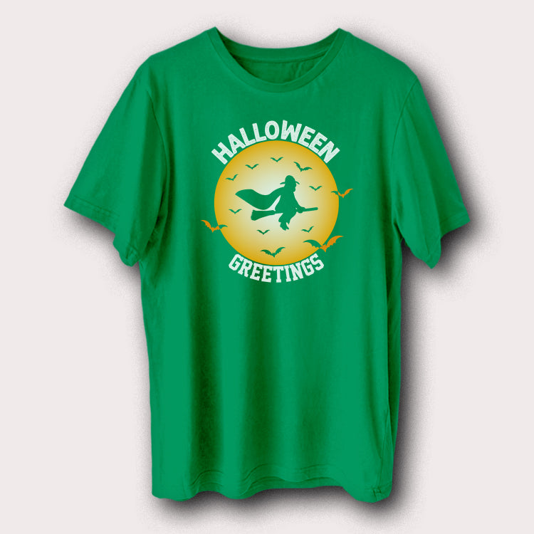 Halloween Greetings Scary Moon & Bats Halloween Day Men's T-Shirt