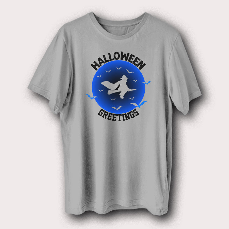 Halloween Greetings Scary Moon & Bats Halloween Day Men's T-Shirt