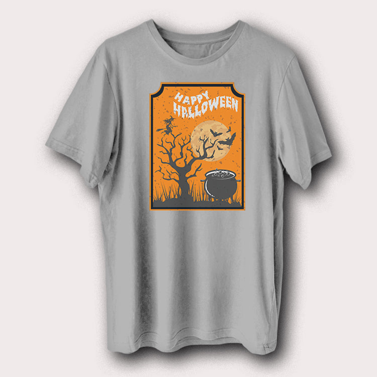 Happy Halloween Moon & Tree Halloween Day Men's T-Shirt