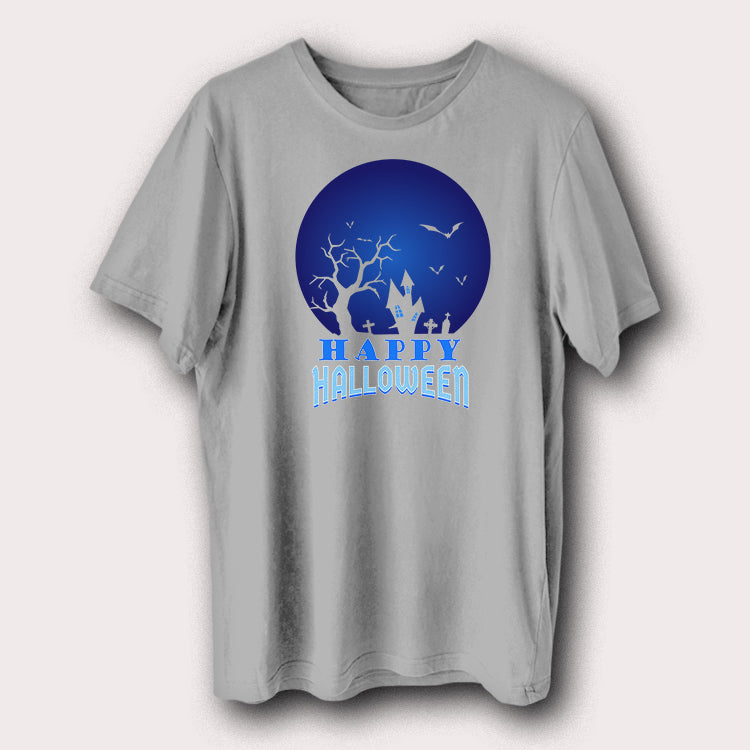 Happy Halloween Moon & Tree Halloween Day Men's T-Shirt