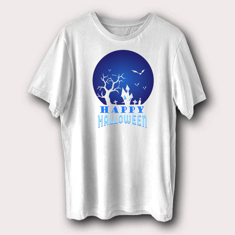 Happy Halloween Moon & Tree Halloween Day Men's T-Shirt