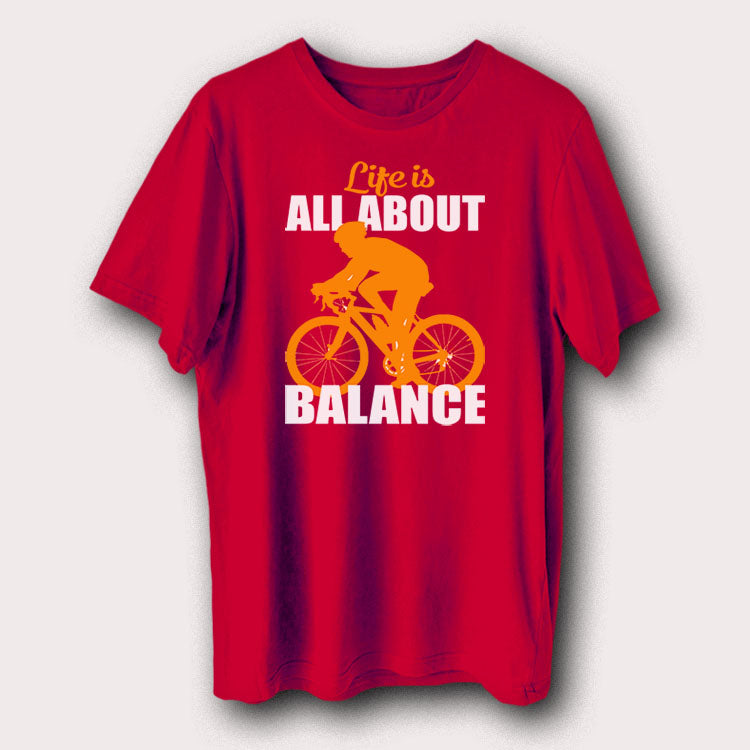Life Is All About Balance Bicycle Cycling Men's T-Shirt