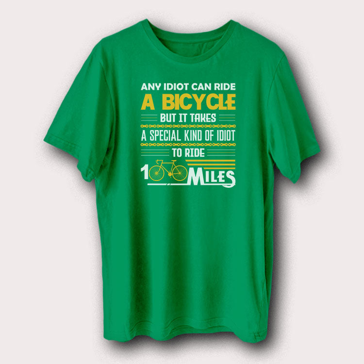 Any Idiot Can Ride A Bicycle Funny Cycling Men's T-Shirt
