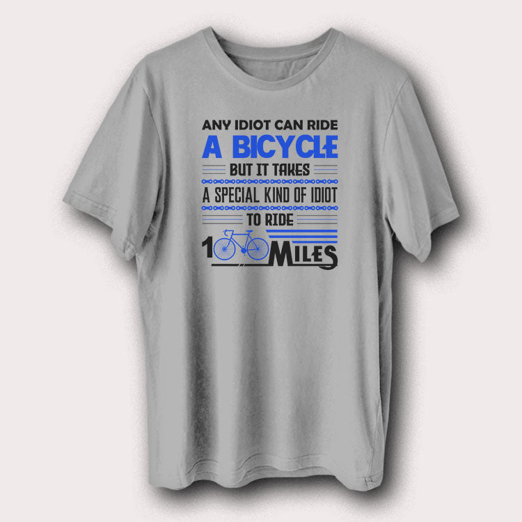 Any Idiot Can Ride A Bicycle Funny Cycling Men's T-Shirt