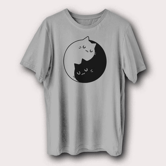 Yin Yang Symbol Cats Pet Animal Men's T-Shirt